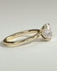 Aubrey - Double-Tipped 4 Claw Elongated Cushion Solitaire with Hidden Halo - 18k Yellow Gold
