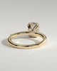 Aubrey - Double-Tipped 4 Claw Elongated Cushion Solitaire with Hidden Halo - 18k Yellow Gold