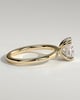 Aubrey - Double-Tipped 4 Claw Elongated Cushion Solitaire with Hidden Halo - 18k Yellow Gold