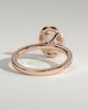 Aurora  Oval Halo with Pav - 18k Rose Gold