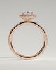 Aurora  Oval Halo with Pav - 18k Rose Gold