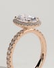 Aurora  Oval Halo with Pav - 18k Rose Gold