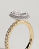 Aurora  Oval Halo with Pav - 18k Yellow Gold / 18k White Gold