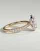 Aurora  Oval Halo with Pav - 18k Yellow Gold / 18k White Gold