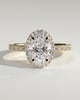 Aurora  Oval Halo with Pav - 18k Yellow Gold