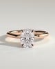 Ava  Elongated Cushion Solitaire - 18k Rose Gold High Setting