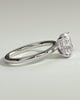 Ava  Elongated Cushion Solitaire - 18k White Gold High Setting