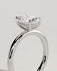 Ava  Elongated Cushion Solitaire - 18k White Gold High Setting