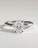 Ava  Elongated Cushion Solitaire - 18k White Gold High Setting