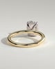 Ava  Elongated Cushion Solitaire - 18k Yellow Gold / 18k White Gold High Setting