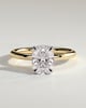 Ava  Elongated Cushion Solitaire - 18k Yellow Gold / 18k White Gold High Setting