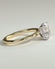 Ava  Elongated Cushion Solitaire - 18k Yellow Gold / 18k White Gold High Setting