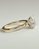 Ava  Elongated Cushion Solitaire - 18k Yellow Gold High Setting