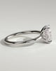Ava  Elongated Cushion Solitaire - 18k White Gold Low Setting