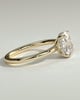 Ava  Elongated Cushion Solitaire - 18k Yellow Gold Low Setting