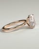Ava  Elongated Cushion Solitaire - 3ct Rose Gold