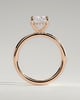 Ava  Elongated Cushion Solitaire - 3ct Rose Gold
