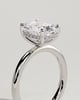 Ava  Elongated Cushion Solitaire - 3ct White Gold