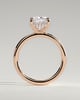 Ava  Elongated Cushion Solitaire - 4ct Rose Gold