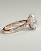 Ava  Elongated Cushion Solitaire - 4ct Rose Gold
