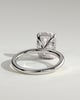 Ava  Elongated Cushion Solitaire - 4ct White Gold