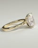Ava  Elongated Cushion Solitaire - 4ct Yellow Gold