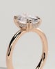 Avery  Double Tipped 4 Claw Oval Solitaire - 18k Rose Gold