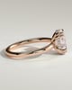 Avery  Double Tipped 4 Claw Oval Solitaire - 18k Rose Gold