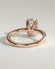 Avery  Double Tipped 4 Claw Oval Solitaire - 18k Rose Gold