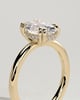 Avery  Double Tipped 4 Claw Oval Solitaire - 18k Yellow Gold