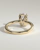 Avery  Double Tipped 4 Claw Oval Solitaire - 18k Yellow Gold