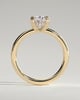 Avery  Double Tipped 4 Claw Oval Solitaire - 18k Yellow Gold