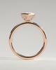 Aveya - Marquise Bezel Solitaire with Petal Gallery Engagement Ring - 18k Rose Gold