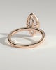 Aveya - Marquise Bezel Solitaire with Petal Gallery Engagement Ring - 18k Rose Gold