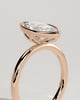 Aveya - Marquise Bezel Solitaire with Petal Gallery Engagement Ring - 18k Rose Gold