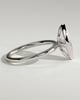Aveya - Marquise Bezel Solitaire with Petal Gallery Engagement Ring - 18k White Gold