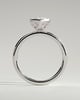 Aveya - Marquise Bezel Solitaire with Petal Gallery Engagement Ring - 18k White Gold