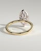 Aveya - Marquise Bezel Solitaire with Petal Gallery Engagement Ring - 18k Yellow Gold / 18k White Gold