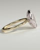 Aveya - Marquise Bezel Solitaire with Petal Gallery Engagement Ring - 18k Yellow Gold / 18k White Gold