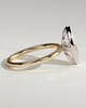 Aveya - Marquise Bezel Solitaire with Petal Gallery Engagement Ring - 18k Yellow Gold / 18k White Gold