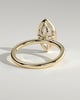 Aveya - Marquise Bezel Solitaire with Petal Gallery Engagement Ring - 18k Yellow Gold