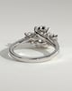 Aviana - 4 Claw Oval Trilogy with Pav - 18k White Gold