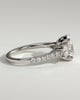 Aviana - 4 Claw Oval Trilogy with Pav - 18k White Gold