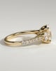 Aviana - 4 Claw Oval Trilogy with Pav - 18k Yellow Gold