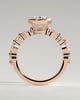 Aylin - Bezel Set Oval with Accent Stones - 18k Rose Gold