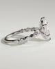 Beatrice - Marquise Claw Solitaire with Marquise and Round Accent Stones Engagement Ring - 18k White Gold
