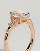 Bella  Oval Solitaire with Accent Stones - 18k Rose Gold