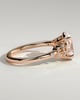 Bella  Oval Solitaire with Accent Stones - 18k Rose Gold