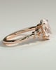 Bella  Oval Solitaire with Accent Stones - 18k Rose Gold