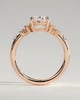Bella  Oval Solitaire with Accent Stones - 18k Rose Gold